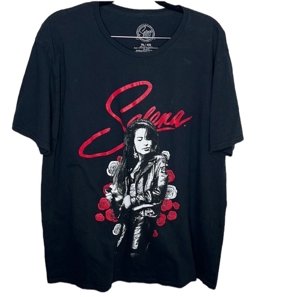 Selena Quintanilla Black Roses Graphic Official Tee Sz XL - Picture 1 of 3